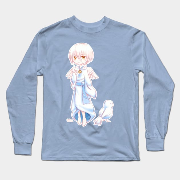 Sweet Angel Bird Anime Boy Long Sleeve T-Shirt by BonBonBunny